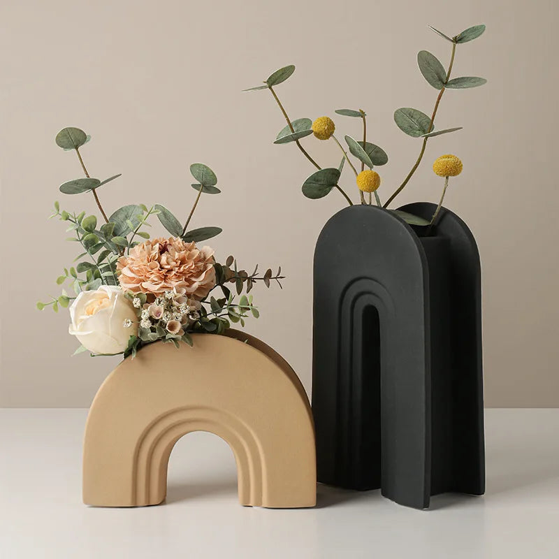 Geometric Ceramic Vase