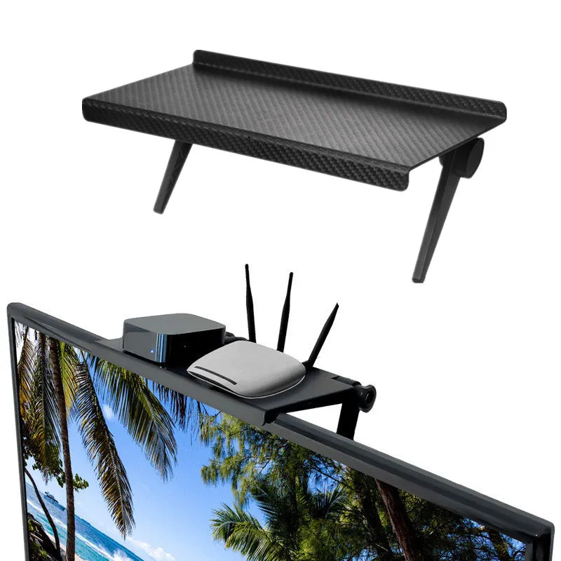 Home Organizer Adjustable TV Screen Top Shelf Rack