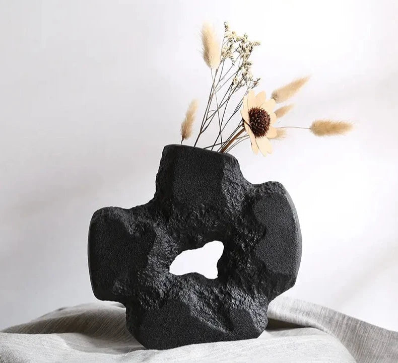 Ceramic Vase Irregular Stone Statue